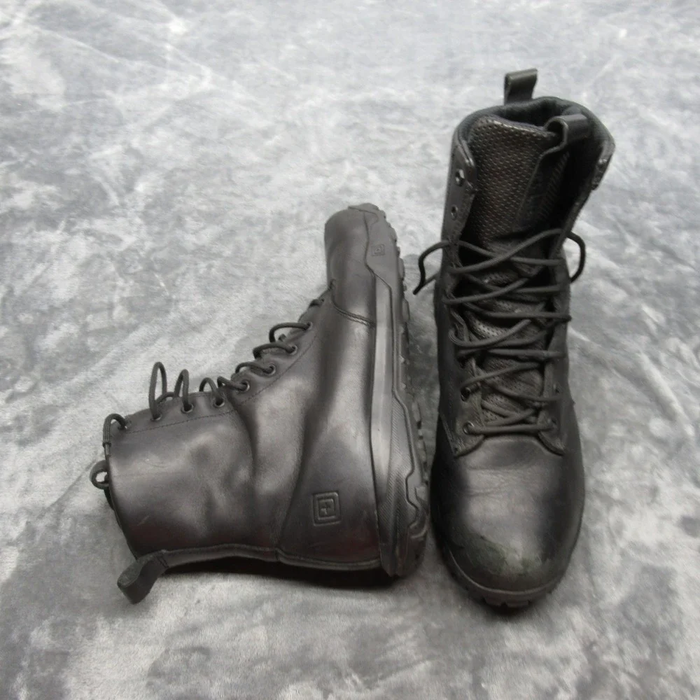 5.11 Tactical Work Boots Mens 12 Black Series‎ A/T 8 HD Leather Lace-Up Outdoor